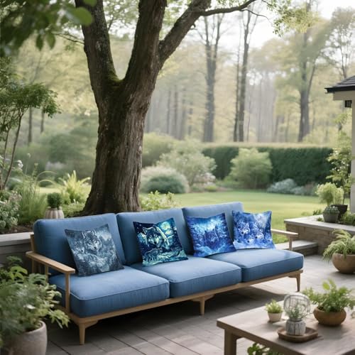 Housse de coussin imperméable 45x45 avec fermeture éclair invisible