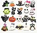 Dandan DIY 20/50/100pcs Mix Lots Halloween Pumpkin Skeleton Owl Bat Cat Resin Flatback Button Art Album Flatback Scrapbooking Embellishments DIY Decoration Scrapbooking Craft Accessory (20)