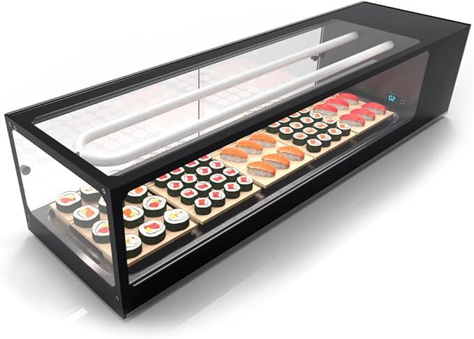 MBH - Vetrina refrigerata per SUSHI Bar Ristorante Espositore di sushi professionale con vetro dritto per ospitalità.
