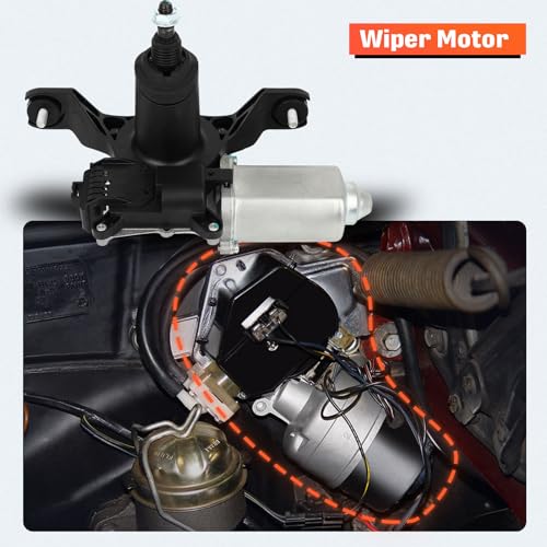 Image of cciyu Rear Windshield Wiper Motor Replacement fit for 2006-2010 For Jeep for Commander,2005-2010 For Jeep for Grand Cherokee 55156325AB, 55156325AC, 55156325AD