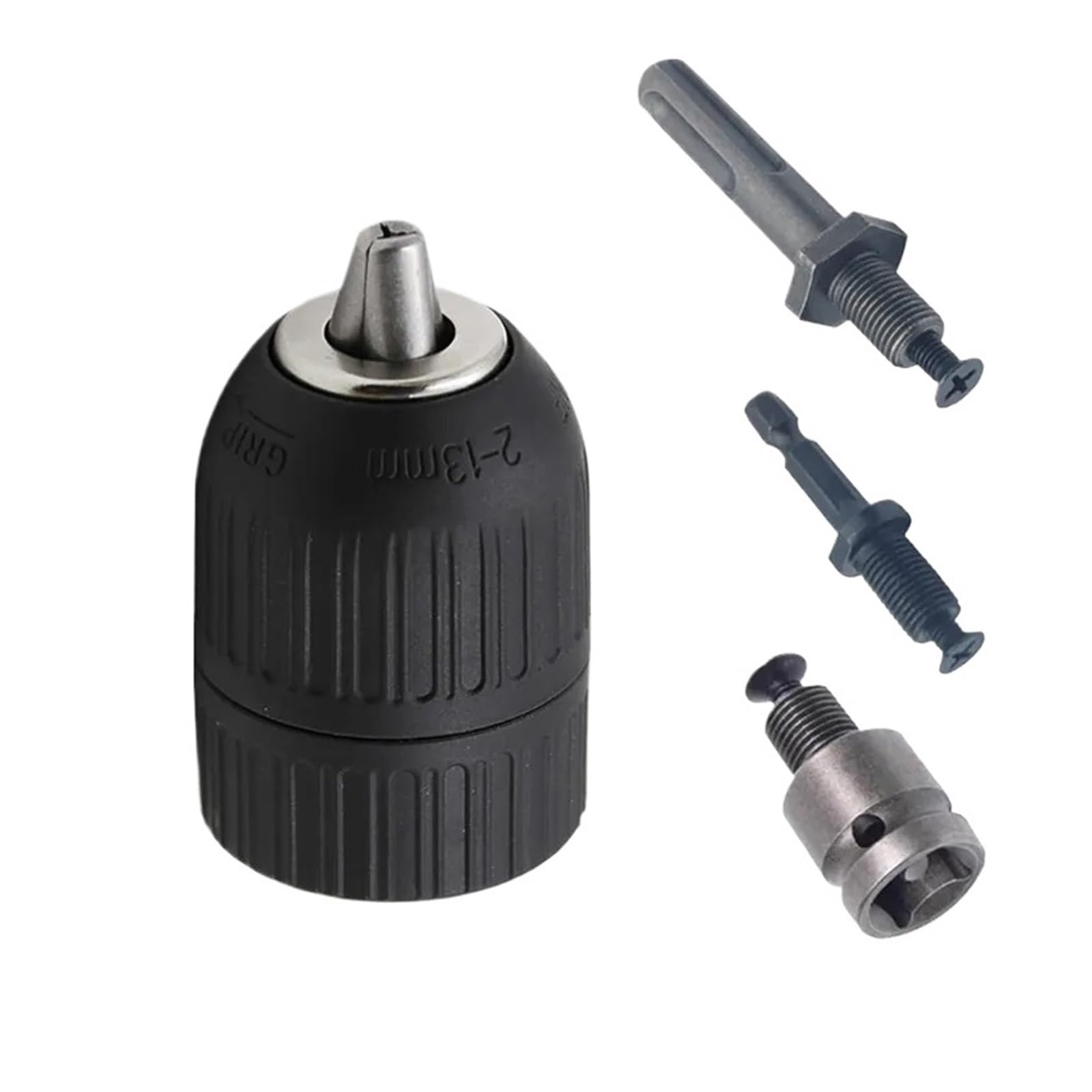 Bezkluczowy uchwyt wiertarski 2-13mm konwerter 1/2"-20UNF adapter do szybkiej wymiany gwintu SDS 1/4" klucz udarowy sześciokątny wiertło, narzędzie(Chuck Hex Adapter)