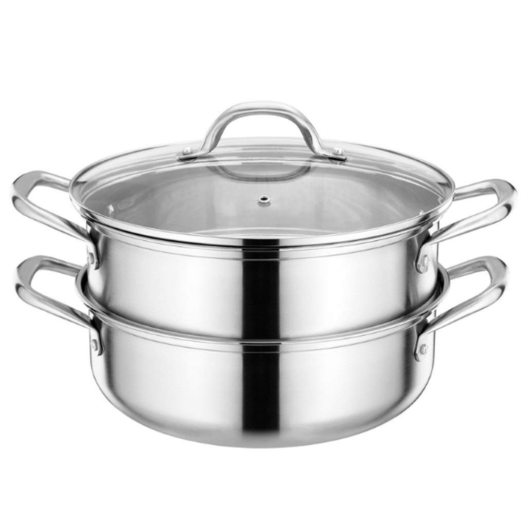 Casserole en acier inoxydable multicouche avec couvercle en verre durable