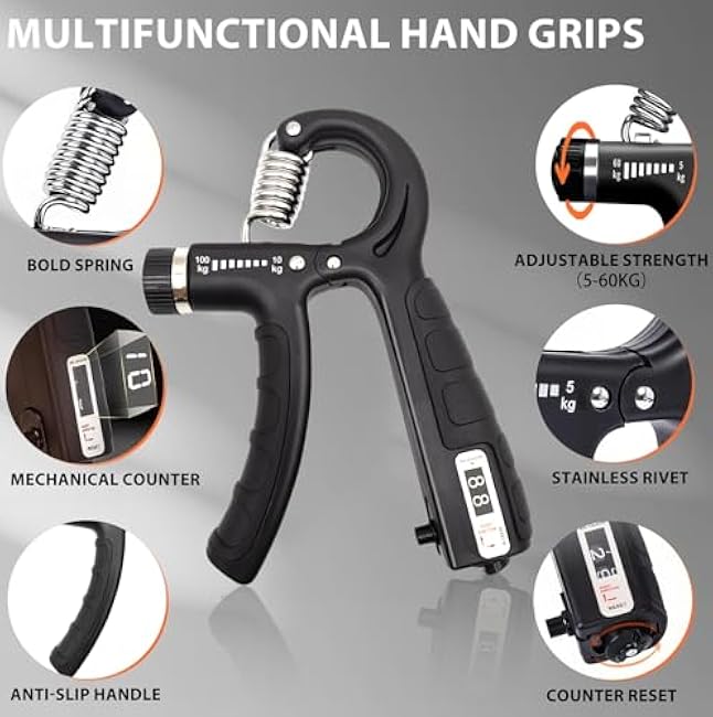 Twister Arm Trainer for Men Women ,40-100lb Adjustable Resistance Exercise Chest Expanders Workout Equipment with Hand Grip, Portable Detachable Design Fitness Machine for Home Office