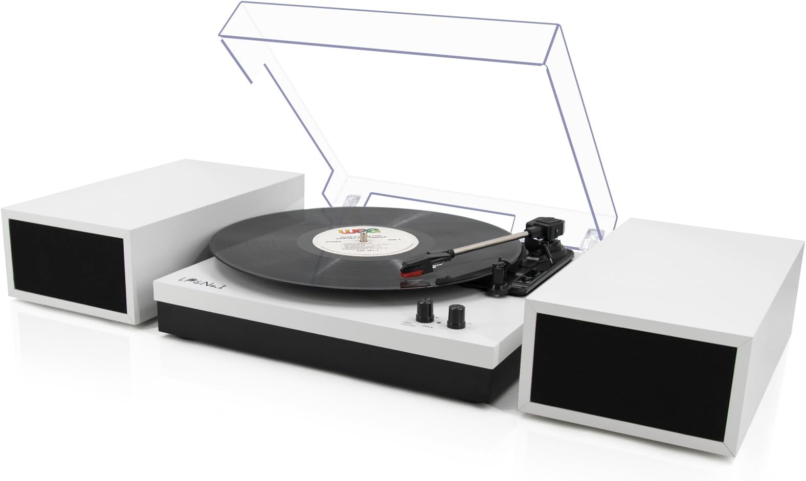 LP&No.1 Vinyl Record Player with Speaker & Belt-Drive Turntable Bluetooth