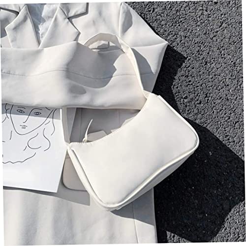 Women Shoulder Bag Retro PU Leather Lady Bag Women Handbag Fashion Underarm Bag Women Armpit Handbags White4