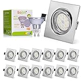 【Ángulo rotable hasta 30° y Ángulo de luz 120°】Ángulo de basculación del ojo de buey 30°, para poder enfocar la iluminación al punto deseado. Foco perfecto para iluminación en pasillos, dormitorios, salones, comercios.
