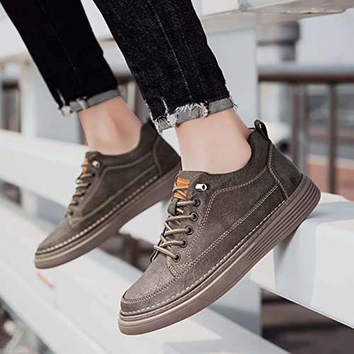 Image of CERYTHRINA Elevator Shoes for Men - Height Increasing Sneakers, 2.5 Inches Taller, Leather Casual Shoes with Height Increase Insoles