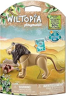 PLAYMOBIL Wiltopia 71054 Lew z wieloma akcesoriami i kartą kolekcjonerską z kodem QR, od 4 lat