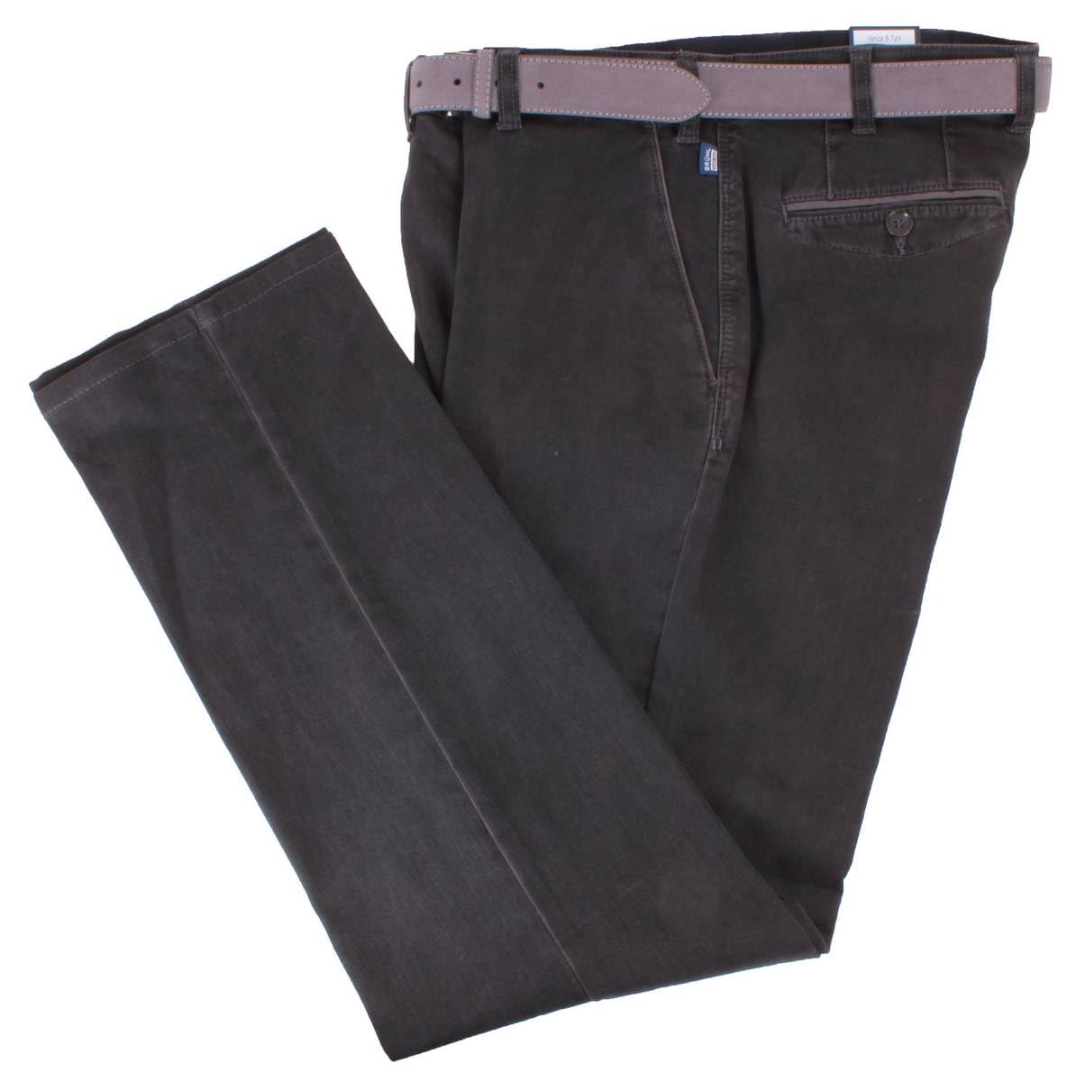 Bruhl Men's Anthracite Grey Venice B Turn Autumn Weight Chinos - W34 L32