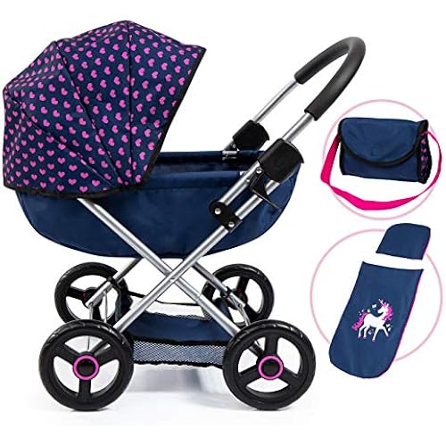 Bayer 4-in-1 Doll Pram Stroller Set with Accessories for 18 in Dolls