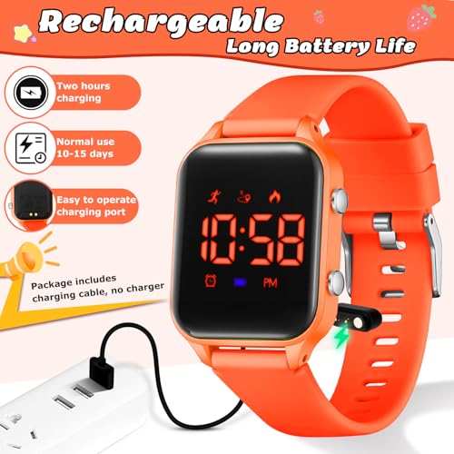 Image of LAVAREDO Kids Digital Watches for Boys Girls,Waterproof Sport Watch with Pedometer Stopwatch Vibration Alarm for Ages 5-13,No App Fitness Tracker Watch for Kids Teens Birthday Gifts