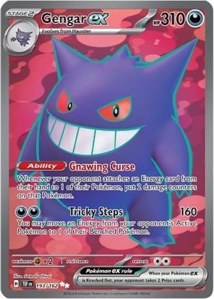 Pokemon - Gengar ex - Ultra Rare - Full Art - 193/162 - SV05: Temporal Forces