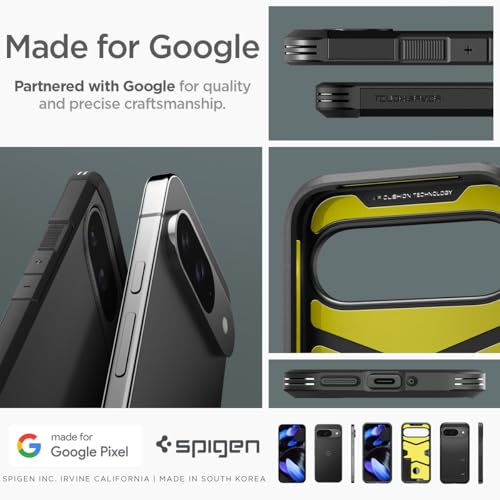 Spigen Tough Armor Designed for Pixel 9 Case/Pixel 9 Pro Case (2024) [Kickstand] [Military-Grade Protection] - Black - image 8
