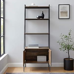 Home Accent Furnishings 72" Industrial Modern Ladder Bookcase w/Cabinet - Reclaimed Barnwood Home Accent Furnishings 72 Industrial Modern Ladder Bookcase wCabinet Reclaimed Barnwood