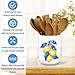JarThenaAMCS Lemon Kitchen Decoration Ceramic Utensil Holder Yellow Blue Lemon Utensil Crock for Summer Coffee Spoon Holder Jar Home Countertop Storage Organizer Container