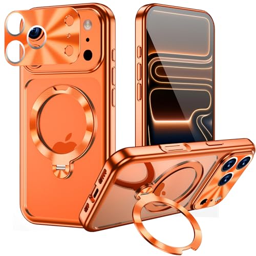Coque iPhone 17 Pro Max titane galvanisé avec anneau métallique luxueux