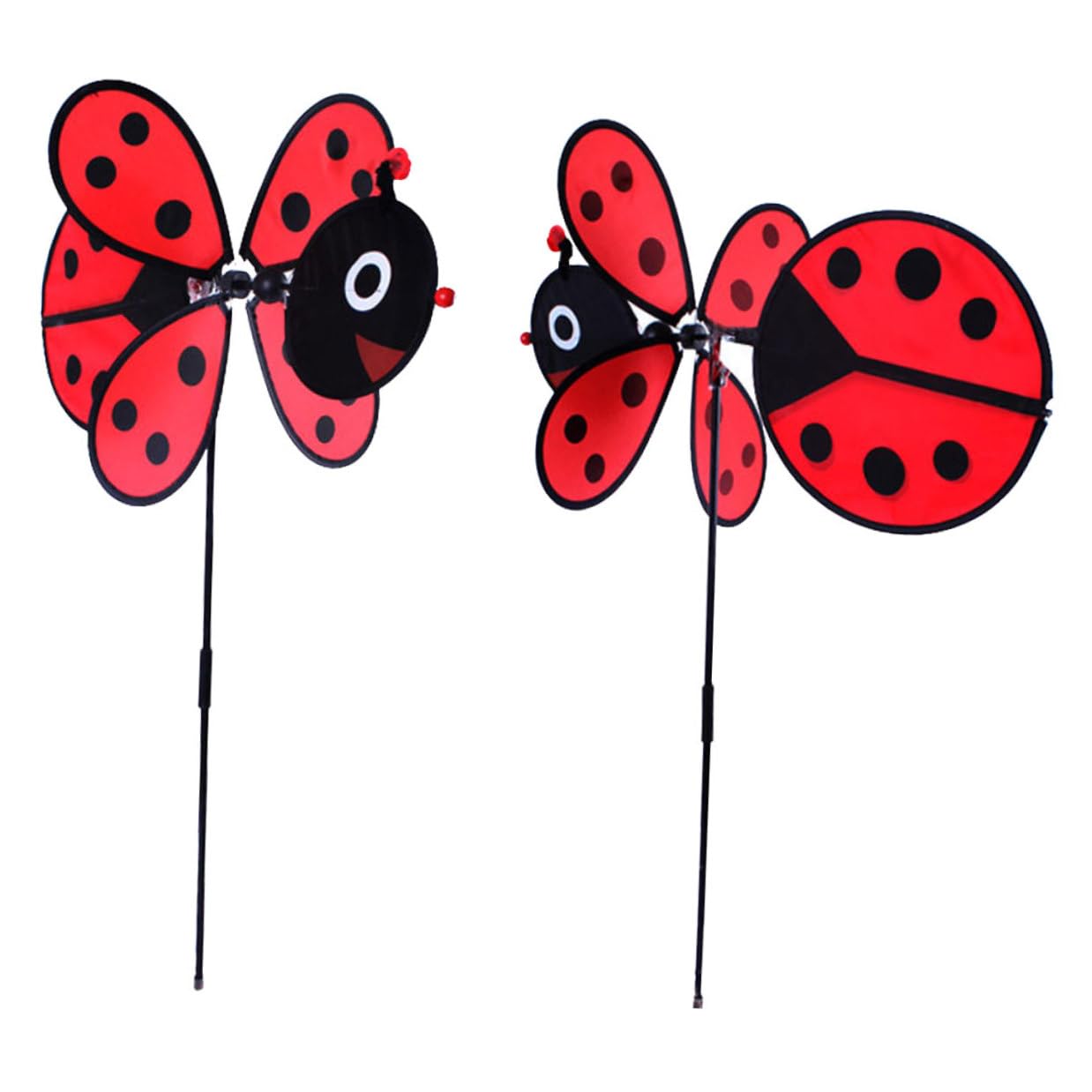 Mulino a Vento a Forma di Ape 2 Pezzi, Giocattolo Decorativo per Esterni Resistente e Portatile, Girandola Colorata, per Giardino e Giochi All’aperto