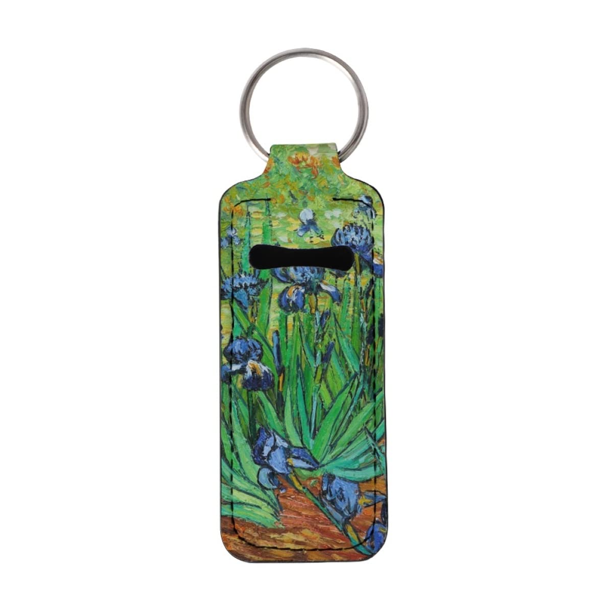 ENLACHIC Van Gogh Keychain Chapstick Holder Clip-on Lip Balm Holder Lipstick Holder Keychain for Women Girls