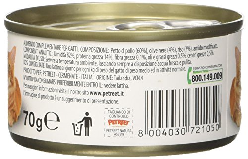 PETREET Sfilaccetti di Pollo con Olive Nere