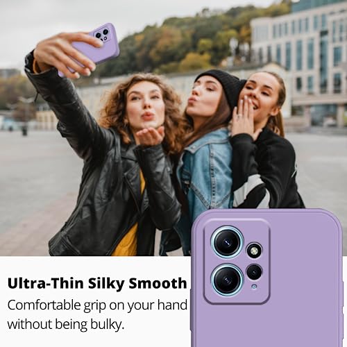 Funda Redmi Note 12 4G silicona líquida a prueba de golpes morada delgada 2