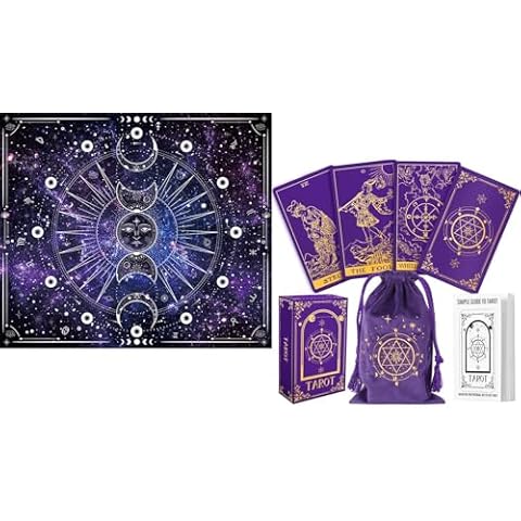 Hihealer Sun Moon Tapestry and 78 Tarot Cards Witchy Gifts for Women Cover
