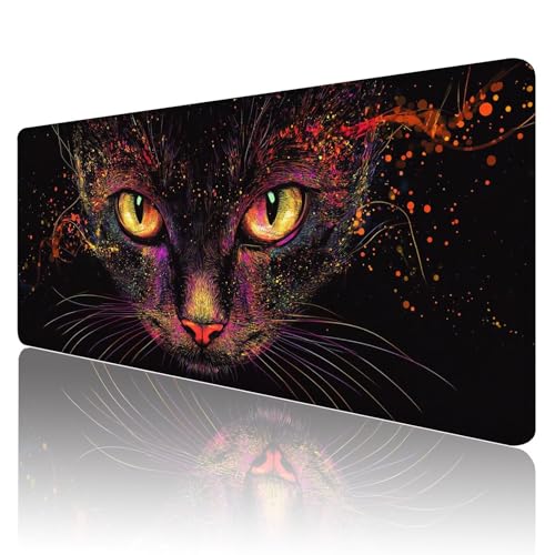 Tapis de souris XXL étanche et antidérapant motif chat mignon J33