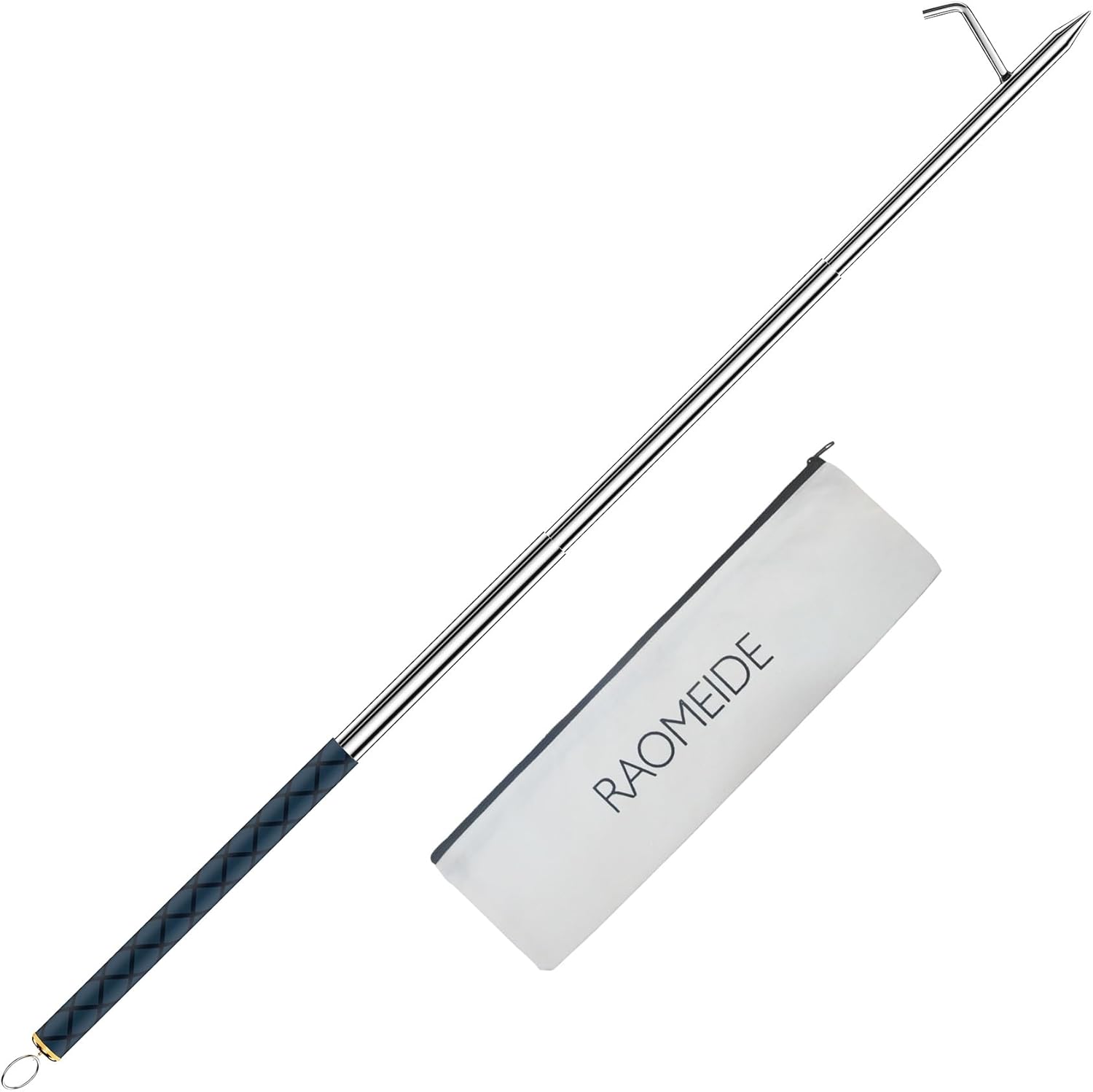 RAOMEIDE 49 Inches Fire Poker for Fire Pit Outdoor, Extra Long Campfire Poker Blower, Stainless Steel Fireplace Tools Indoor