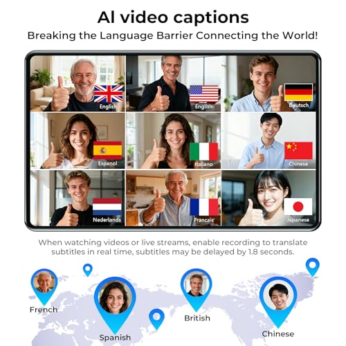 NE20 AI Kopfhörer Übersetzer,3-in-1 Echtzeit Sprachübersetzer Kopfhörer,134 Sprachen mit App,8 Übersetzungsmodi Übersetzungskopfhörer,40H Bluetooth 6.0 Übersetzer Kopfhörer für Lernen, Reisen- Weiß