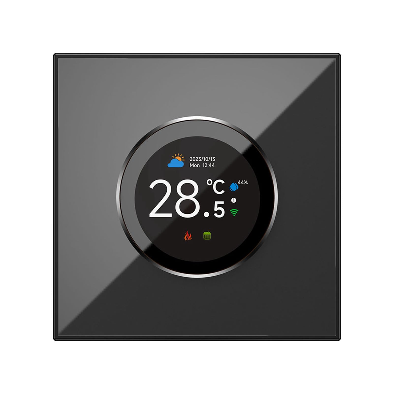 Termostato intelligente con 7 luci ambientali, nessun cavo C richiesto, controller schermo Nest Style TUYA WiFi da 1,32'', per il riscaldamento della caldaia a gas a pavimento (GC)