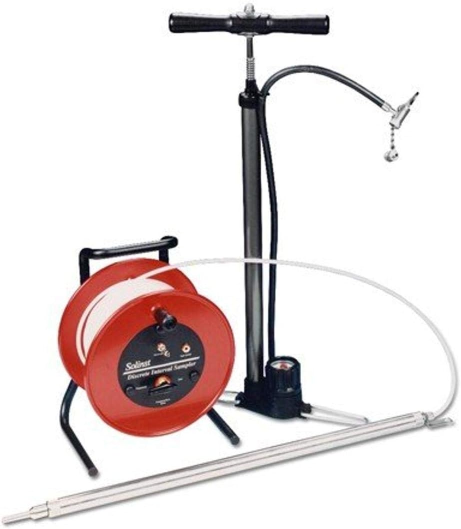 Solinst 101541 Complete System Discrete Interval Sampler, Comes with Reel, Hand Pump, 100' Tubing and Sample Release Device, 1" x 2', Stainless Steel, 50 psi at 100' Depth, 6 oz.