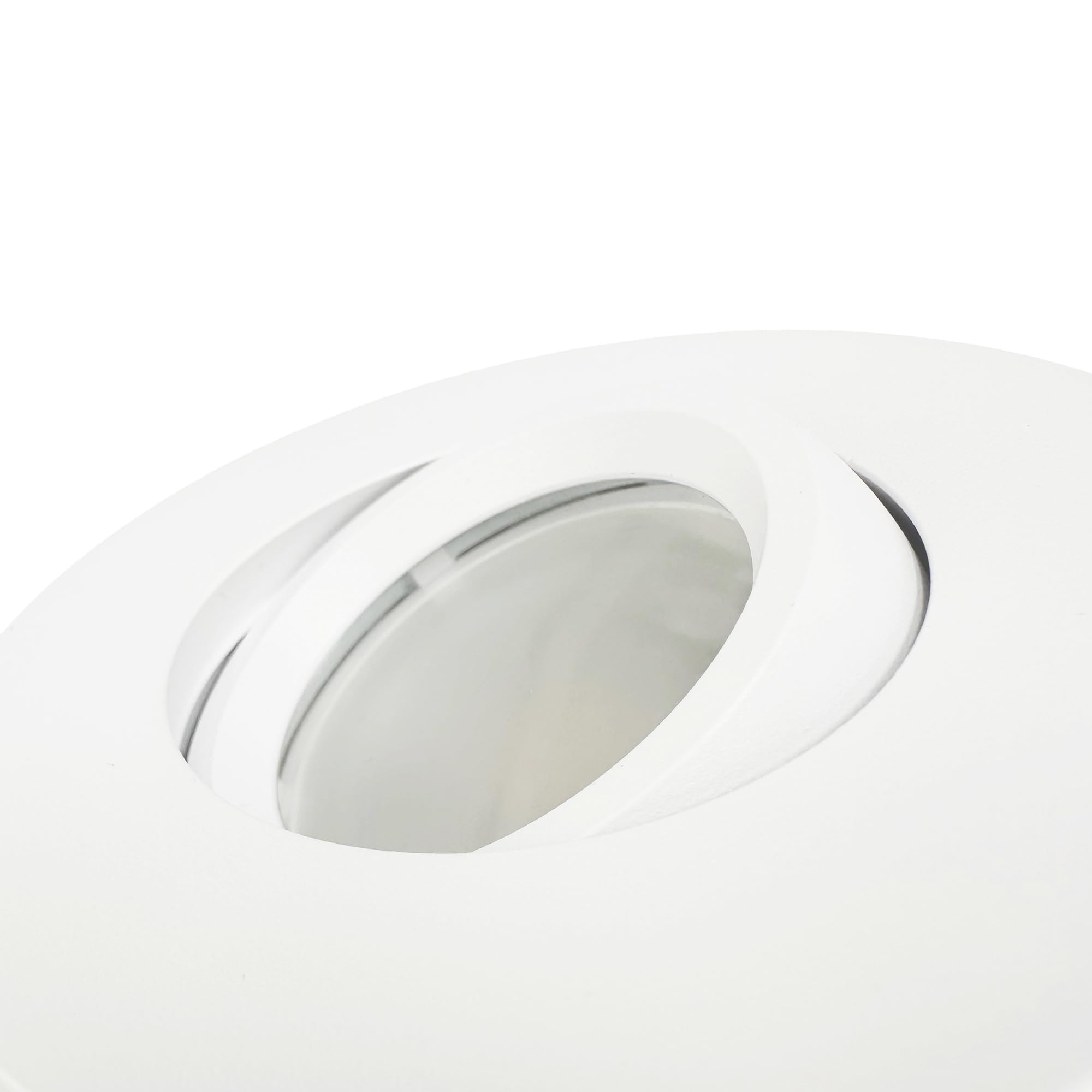 EDO Zestaw 3 sztuk - Oprawa Wpuszczana LED GU10 5,5W 6500K 230V POLI Biała Okrągła Ø 95 mm - Reflektor Podtynkowy z Regulowanym Pierścieniem - Lampa Sufitowa IP44 do Łazienki, Pralni, Kuchni