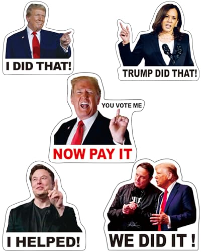 Image of 200PCS Truomp I Did that Stickers Anti MAGA Stickers 2'' Size We Did that Funny Decal Anti Truomp Stickers UWHENBO Waterproof,No Residue Leaves, Funny Decal Anti MAGA Merchandise Orange