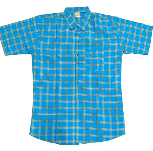 Image of Men's Self Design Casual Shirts Half Sleeves