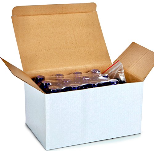 Vivaplex, 12, Cobalt Blue, 2 Oz Glass Bottles, With Lids #TOP3