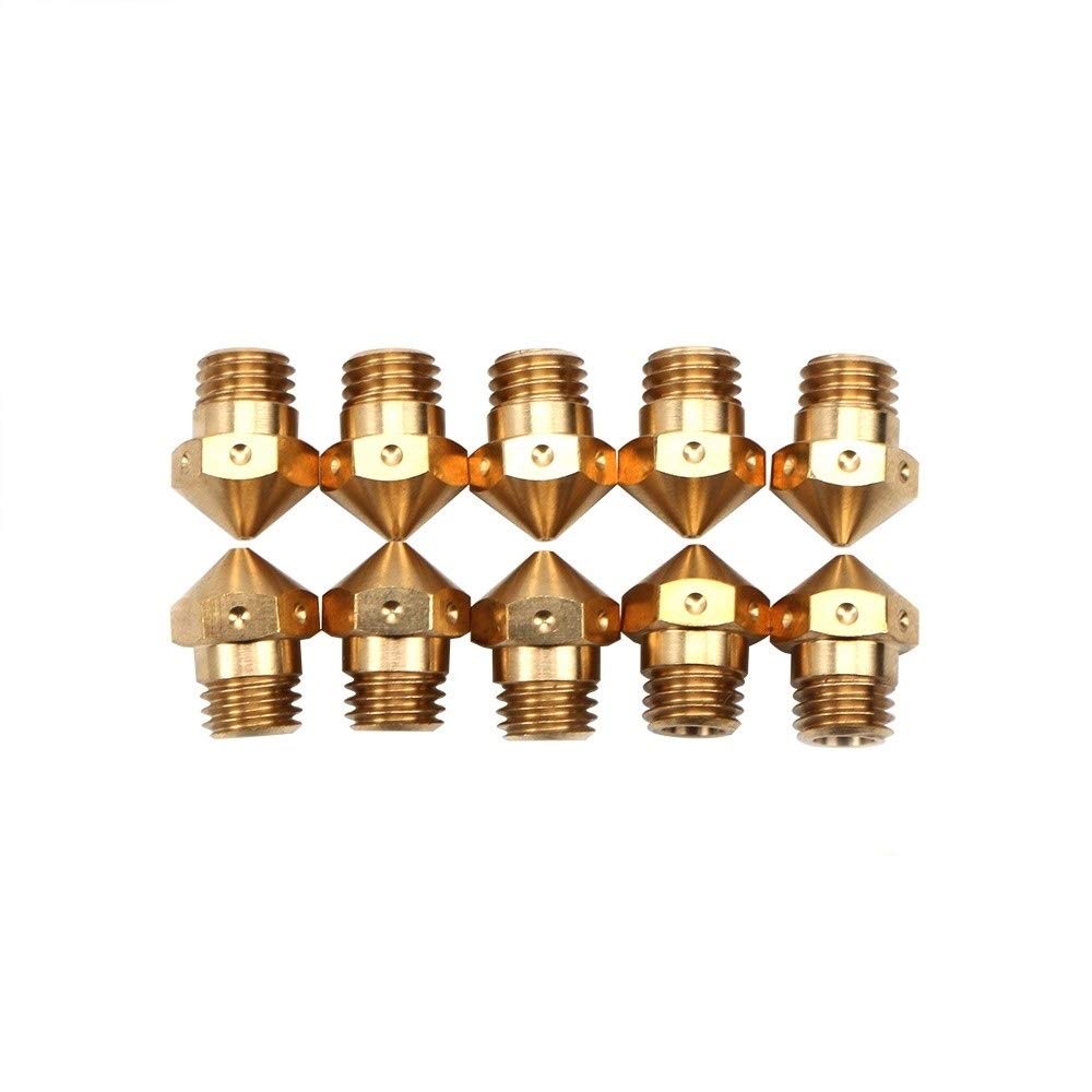 Druckerteile 200pcs Messing MK10 Düse für Hotend Kit Mk10 Messing Düse M7 3D Drucker Kit für Makerbot 3D Drucker Teile Ersatzteile (Größe : 0.3MM) (Size : 0.3MM)