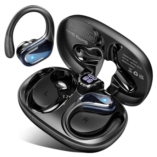 Ltinist Wireless Earbuds, 75hrs Bluetooth 5.4 Headphone Sport, 2026 Bluetooth Earbuds Deep Bass Over Ear Buds with Earhooks, ENC Noise Cancelling Earphone Mic, IP7 Waterproof for Workout/Running/Gym
