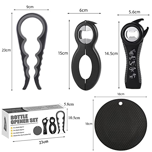 YUDANSI 4Pack Tin and Bottle Opener Set for Arthritis Weak Hands, Beer, Soda - Image 3