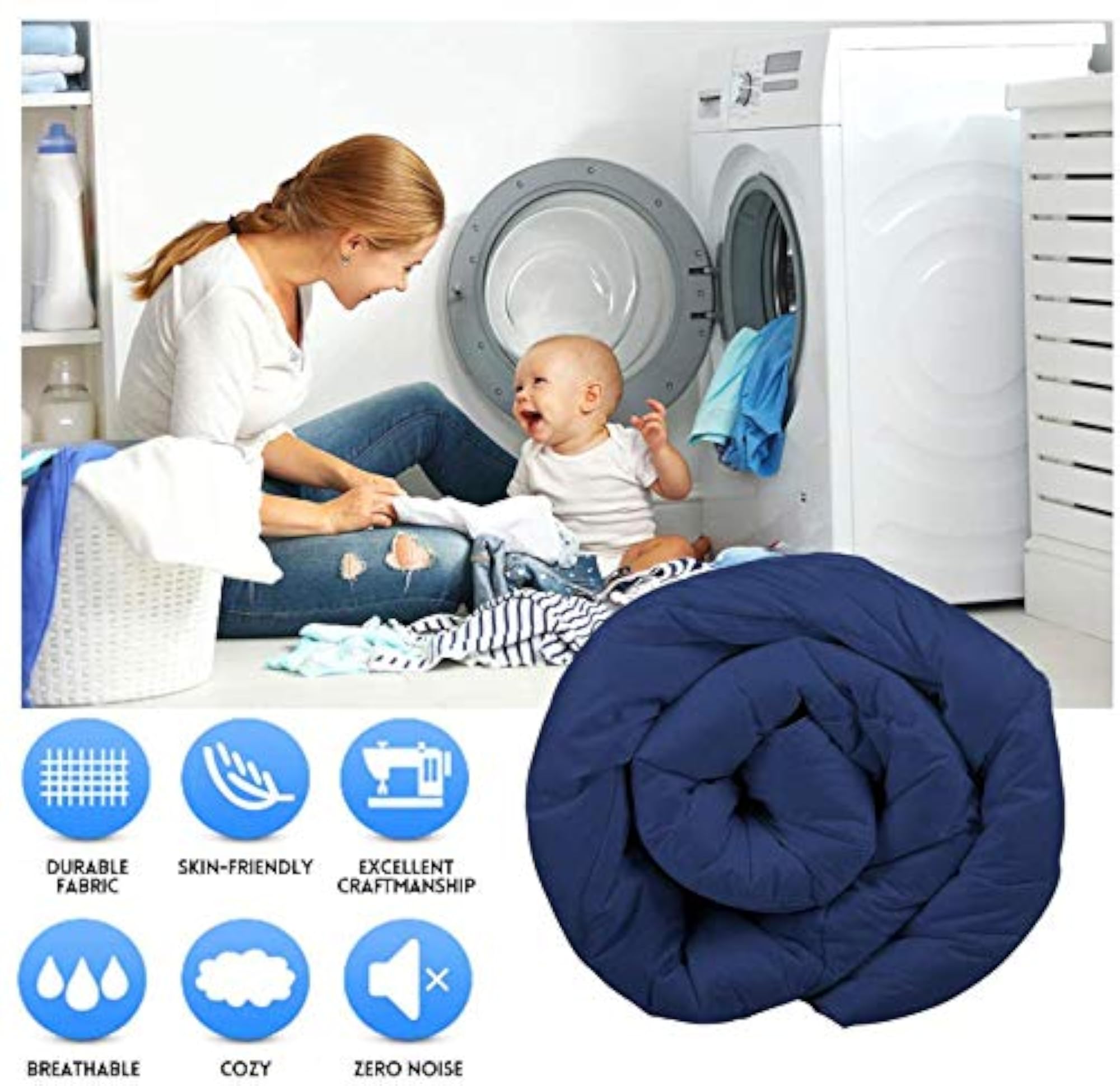 Lightweight Reversible Microfibre Comforter, Double Bed