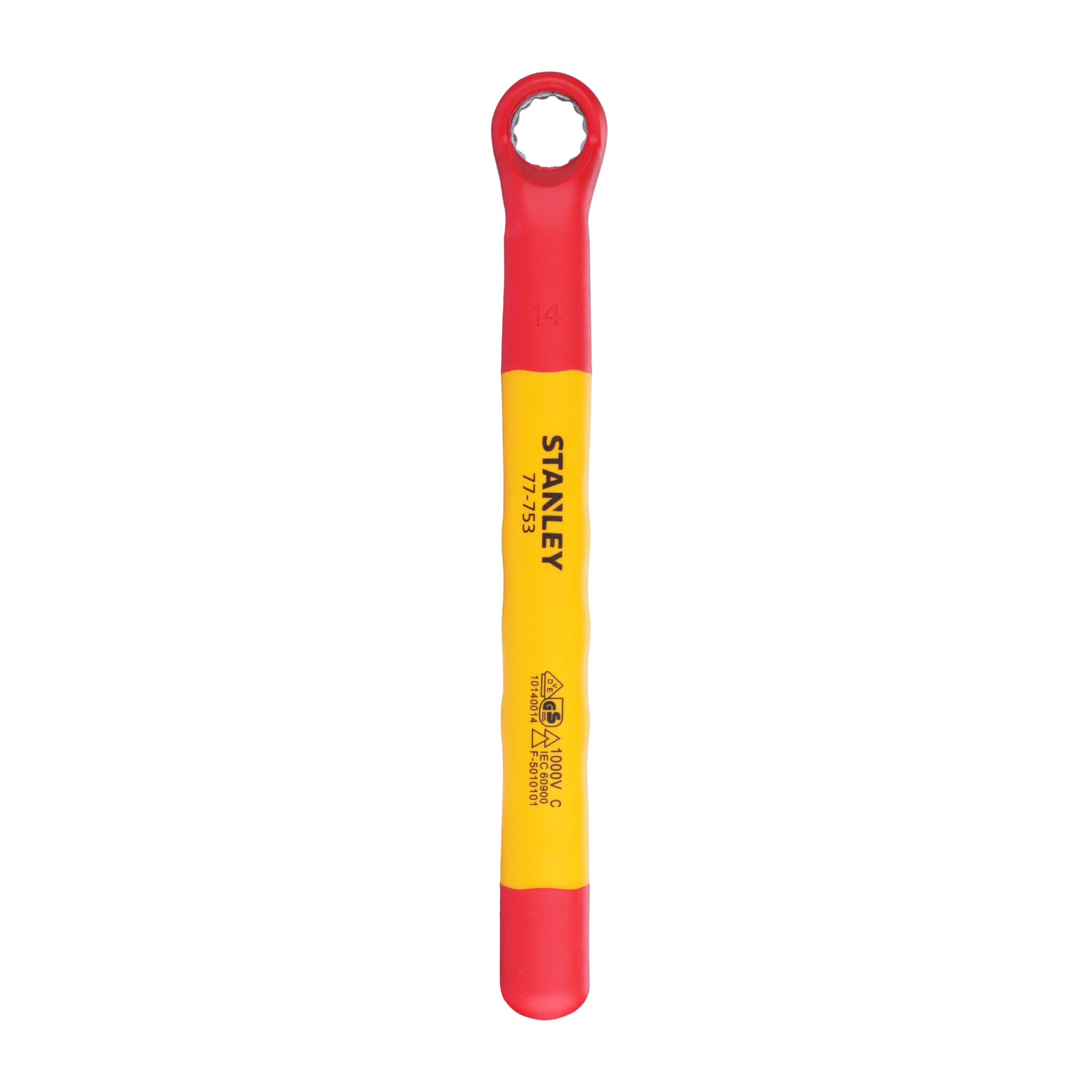 Stanley STMT77753-23B VDE Insulated Box End Wrench 14mm, Ideal For Repair Of Electric Vehicles, Red and Yellow-image-26