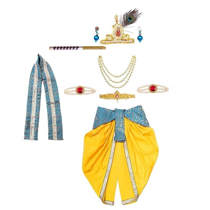 Image of Krishna Dress for Baby Boy Kids Janmashtami Costume