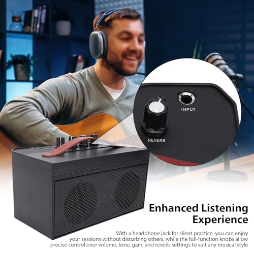 Miniatura 8 de Generic Altavoz De Guitarra Acústica De 30w, Reverb Y Distorsión, 5.0 Amplificador De Función De Sonido Transparente Portátil, Para Guitarras Eléctricas