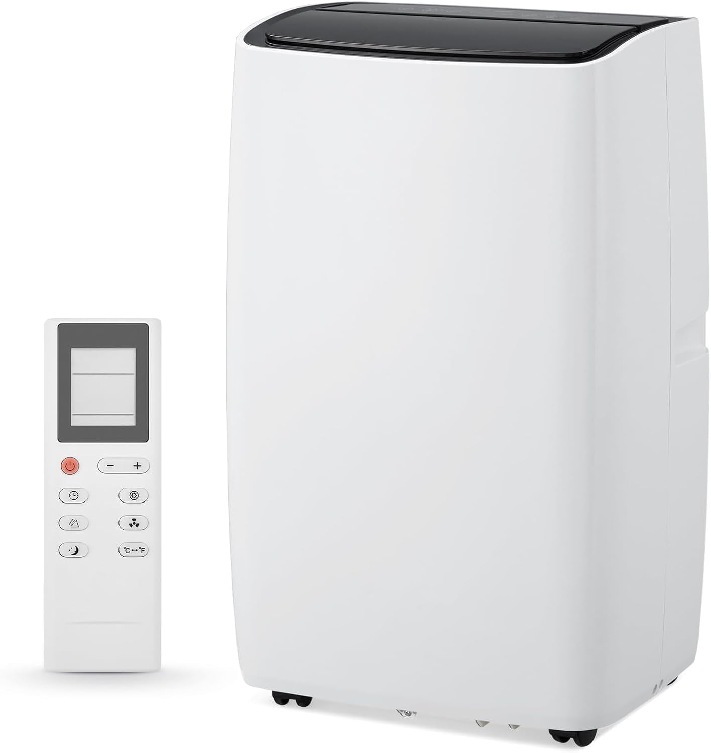 12000 BTU Portable Air Conditioner, 3-in-1 Remote Control AC with 24-Hour Timer, Low Noise/Energy Saving/Cooling, Cools up to 550 Sq. Ft. Ideal for Bedrooms, Offices, Black Top+White FD-12k Black Top+White 12000 BTU