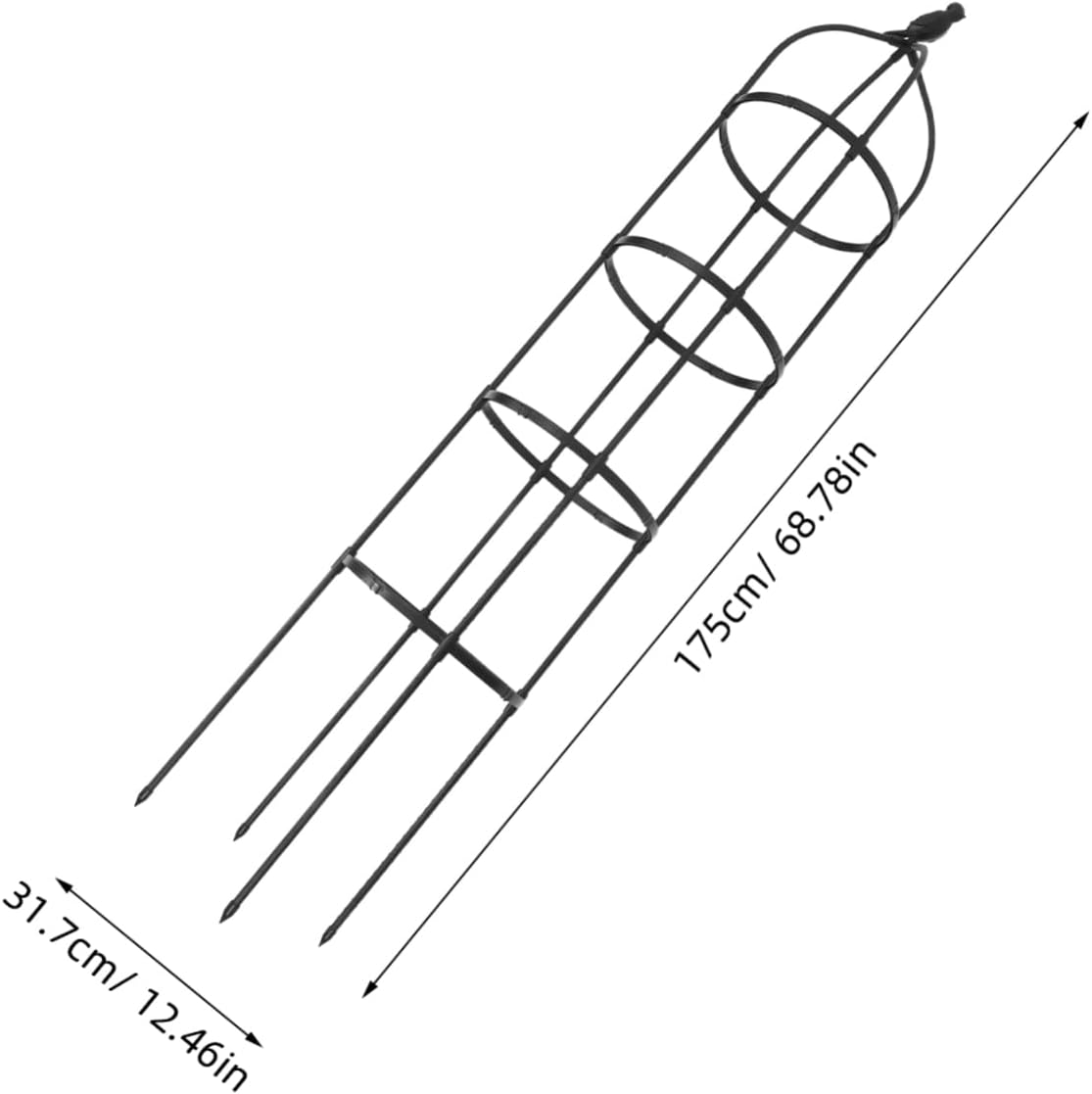 Mikikit Garden Accessories Outdoor Metal Garden Trellis Bird Design Decorative Trellis for Flower Bed and Patio
