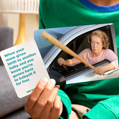 Image of WHAT DO YOU MEME? Family Edition by Relatable, Now with Refreshed Content - Kids Games 8+, Family Games for Kids and Adults, Includes 300 Caption Cards, 108 Photo Cards (Pack of 4)