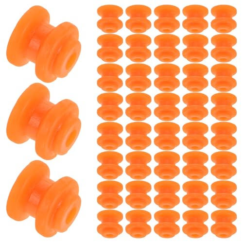 DECHOUS Kit de Construcción de Motores 50 Poleas de Plástico Naranja para Juguetes de Motor Engranajes y Mini Poleas de Bricolaje Accesorio Didáctico para Aprendizaje y Proyectos
