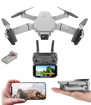 WELL ENTERPRISE Foldable Toy Drone with HQ WiFi Camera Remote Control for Kids Quadcopter with Gesture Selfie, Flips Bounce Mode, App One Key Headless Mode functionality (Black colour) (D3)