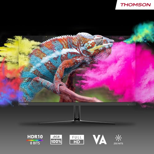 Thomson Monitor 24 Pollici Full Hd, Frequenza Di Aggiornamento 100Hz, Pannello Va, Contrasto 4000:1, Hdmi, Low Blue Light, Supporto Vesa 75X75, Nero, M24FB2Y14 - 5