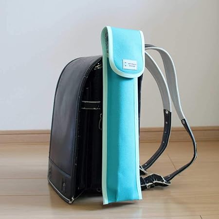 Amazon Co Jp リコーダーケース 帆布生地で丈夫 ターコイズｘ内布 ライトグリーン花柄 縁取りエメラルドグリーン ハンドメイド ランドセルに取り付けられるタイプ 定規も入るよ 文房具 オフィス用品