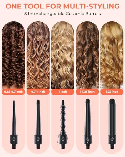 5 in 1 Curling Wand Set: Ohuhu Curling Iron Wand 5Pcs — shown in a real home setting for scale