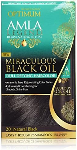 Optimum Care Amla Legend Miraculous Black Oil Dull Defying Haircolor, Natural Black